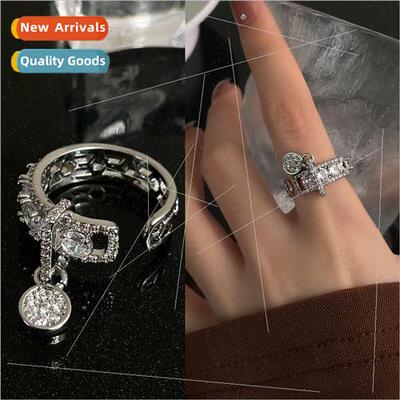Super sparkling zirconia zirconia tassel ring women ins inde