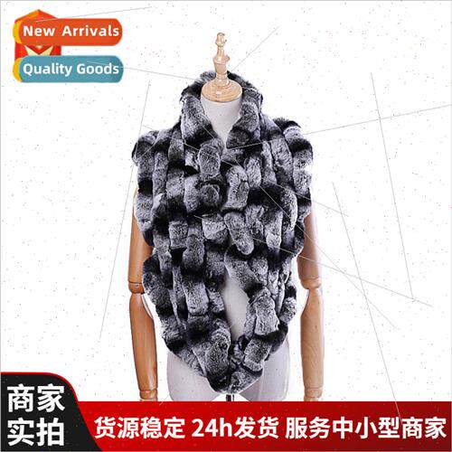 Otter rabb hair fur scarf long new women fall winter double-