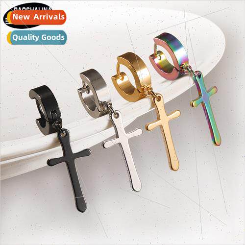 Non-allergic pierced tanium steel ear clips pierced earrings