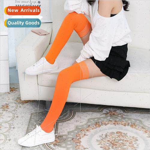 Knee college  solid color -slip stockings high socks cotton