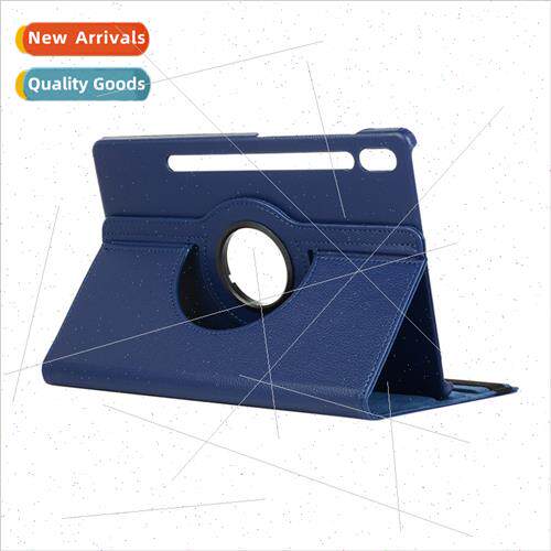 适用Samsung S9 Tablet Case Lychee pattern rotating 360 solid