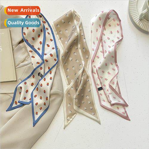 2023 Summer Fru Animal  small silk scarf temperament long st