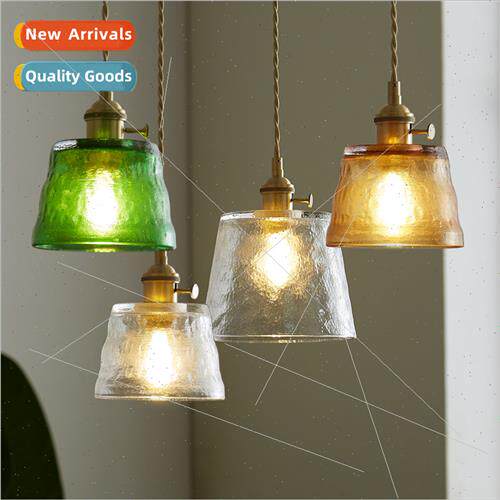 Scandinavian brass glass chandelier retro namaste bar restau