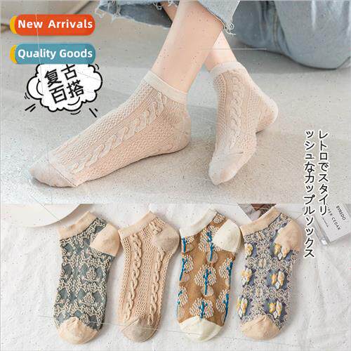 Socks womens short socks lerary retro ins tide summer thin s