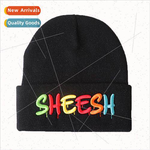 star nd letters SHEESH three-dimensional embroidery knted ca