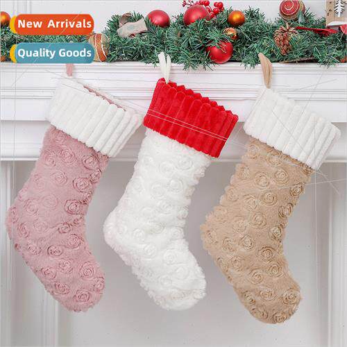 Celebrate Amazing New Faux Rabb Fur Roses Christmas Decorati