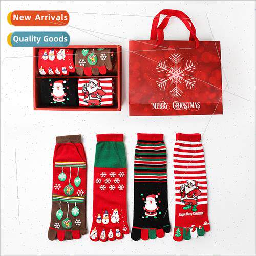 Christmas gift box socks five finger socks spl toe socks col