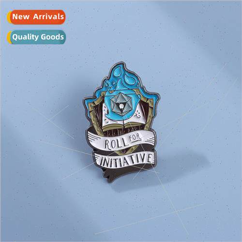 New irregular retro alloy baking paint medallion fine dice d