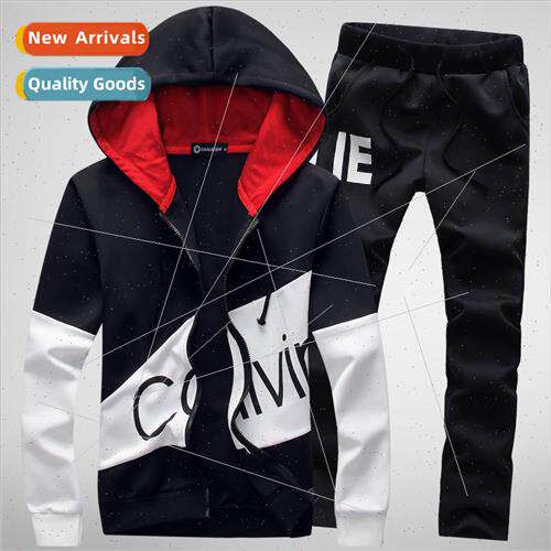 Men spring fall  nd casual jacket sweater su cardigan hooded