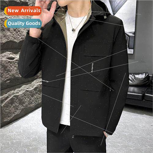 Fashion casual removable hooded jacket youth fall Korea Slim