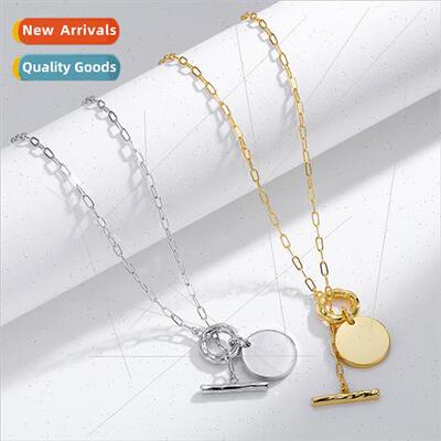 Copper Plated Genuine Gold OT Clasp Necklace Women Europe Vi