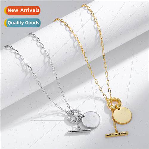 Copper Plated Genuine Gold OT Clasp Necklace Women Europe Vi