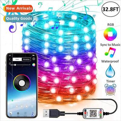 Voice-activated music USB bluetooth light string cell phone