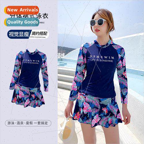 Swimsu Women Korea ins sport model long sleeve sunscreen con