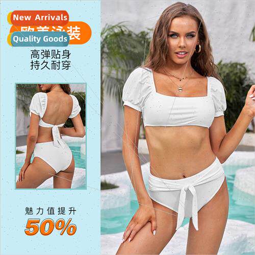 Europe Sexy Bikini Two Piece Solid Color Ladies Beach Spl Sw