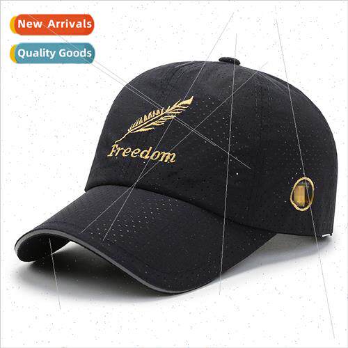 Hat men spring summer embroidery feather mesh cap baseball c