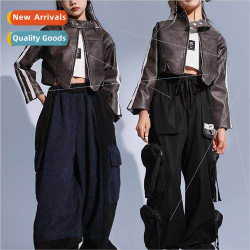 Jazz Dance Costume Girls Short Jacket Work Pants Su Children