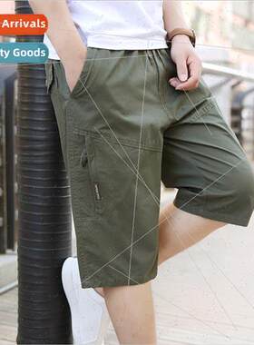 Men beach seven cotton shorts home summer casual big pants o