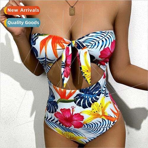 Womens sexy halter triangle one-piece bikini swimsu solid co