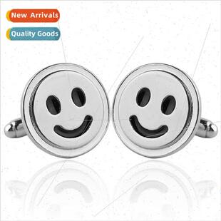 New smile emoticon lacquer cufflinks fashion men business sh