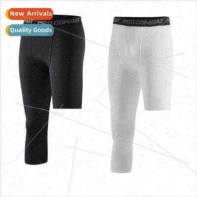 Fness Basketball ngle Leg Tights Men 7 Points Long Short Leg
