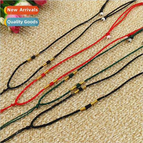 mple double necklace rope DIY handmade braided men women nec