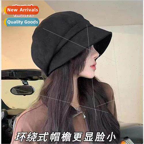 Hat women fall winter suede fashion cold cap beret Japan sta