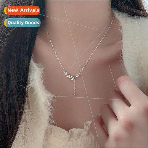 Flash Diamond Wheat Necklace Women Healing Sweet Delicate Sm