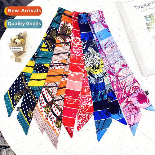 Autumn running jungle  decorative small silk scarf simulatio