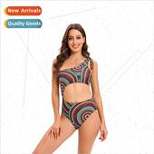 2022 new belly one fash leak piece sexy Europe swimsu