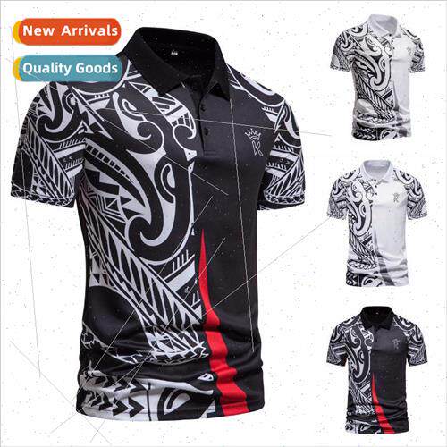 Eurocode 2023 summer new men short-sleeved polo shirt poker