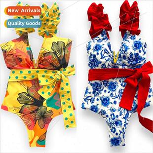 one suspenders women swimsu piece neck bustier new 2023