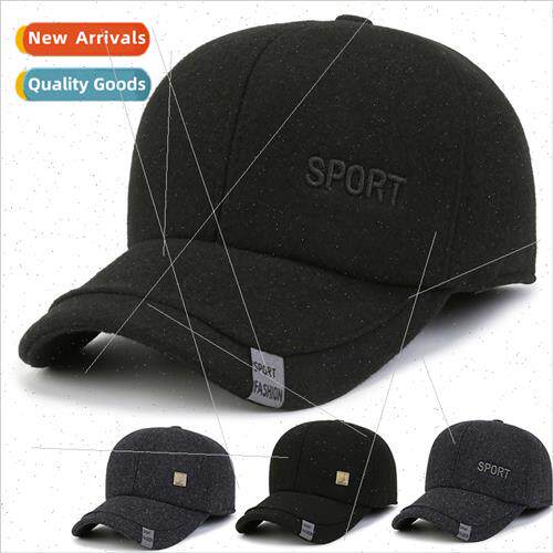 Men new tweed cotton cap casual warm duck tongue hat winter