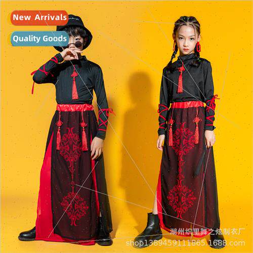 Childrens national tide ancient wind walk show clothes boys