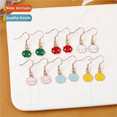 New creative smile small cloud earrings small fresh personal