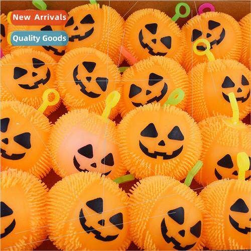 Squeeze wh lights pumpkin fur ball stching decompression ven