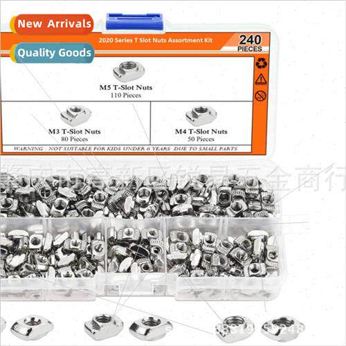 240pcs box 2020 nickel plated EU t-nut block nuts适用aluminu