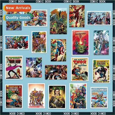 50 sheets classic Marvel anime comic strip doodle stickers s