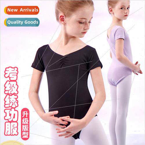 Childrens dance costumes summer short-sleeved ballet practic