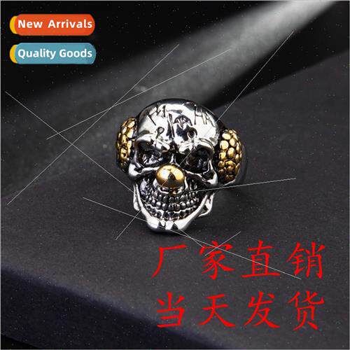 Yellow Nose Clown Men Ring Men Bully Skull Ring Jewelry