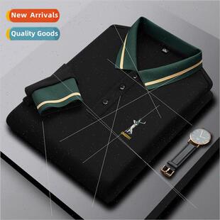 shirt body long lapel sleeved polo Men Paul