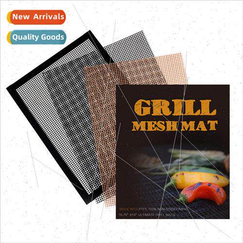 BBQ grill mesh mat net fiberglass stick reusable grill field