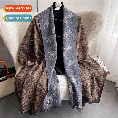 Premium sense kilobird check scarf female fall winter retro