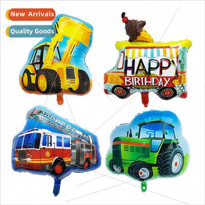 New shovel excavator fire truck tractor aluminum film balloo