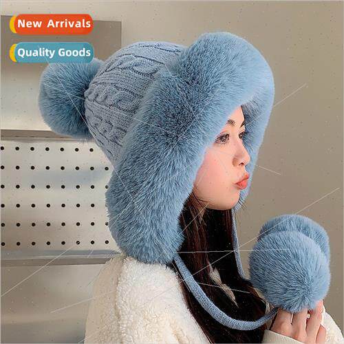 9891 Korea  new winter knted wool cap three ball set head ca