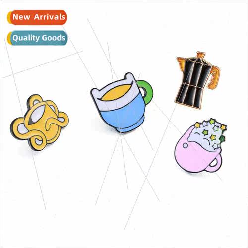 creative cup brooch fun coffee cup weird tea cup badge coffe