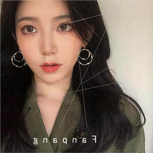 Europe punk metal circle large earrings hip-hop cold wind re