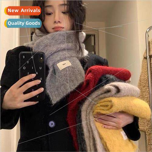 Wind containing wool Korea  purple scarf girls fall winter w