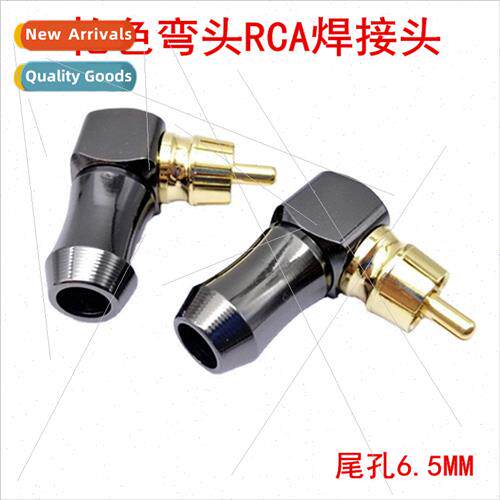 Elbow gunmetal color gold plated header RCA solder 90 degree