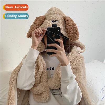fall winter thickened warm blanket cute cartoon bear shawl w